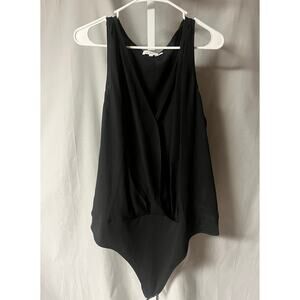 Good American Sheer V neck  bodysuits Sleeveless Thong Size 6/ 2X